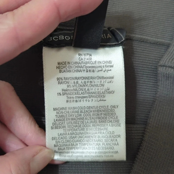 BCBGMAXAZRIA Leger Knit Bandage Pencil Skirt, Color Dark Fatigue Size XXS - Picture 12 of 12